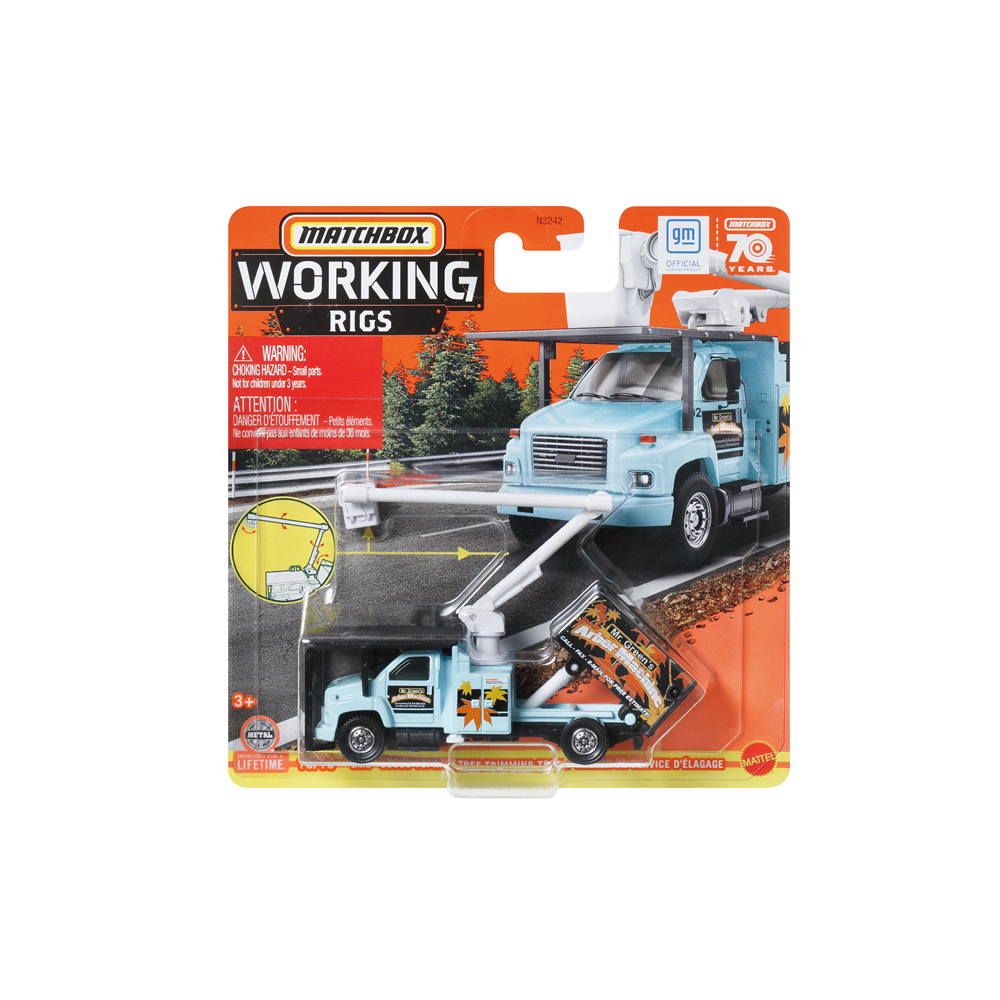 Mattel Matchbox - Working Rigs, GMC C8500 Topkick Tree Trimming Truck/ Camion De service D΄Elagage (16/16) HLN03 (N3242)