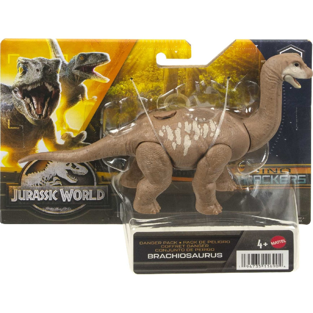 Mattel Jurassic World - Danger Pack, Νέα Βασική Φιγούρα Δεινοσαύρων, Brachiosaurus HLN52 (HLN49))
