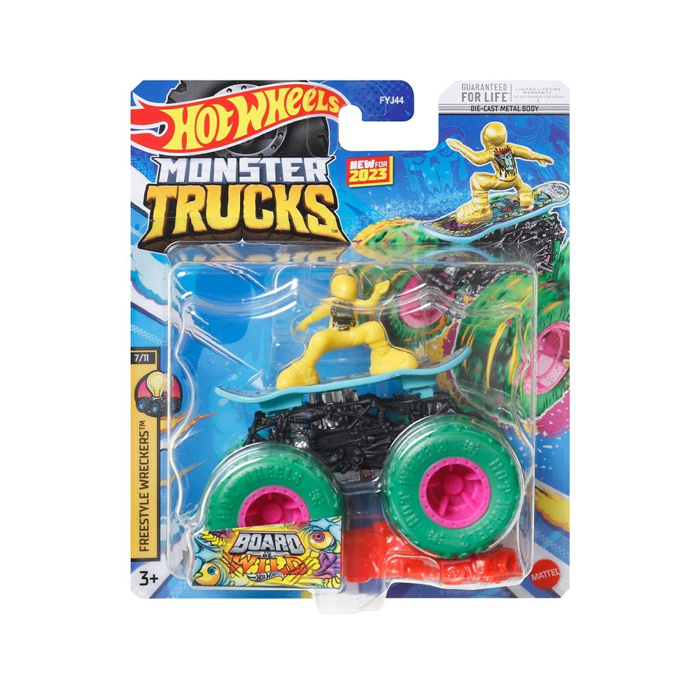 Mattel Hot Wheels - Monster Trucks, Board To Be Wild HLT13 (FYJ44)