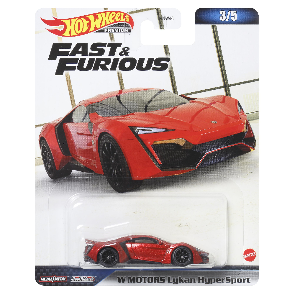 Mattel Hot Wheels Premium - Fast & Furious, W Motors Lykan HyperSport (3/5) HNW49 (HNW46)