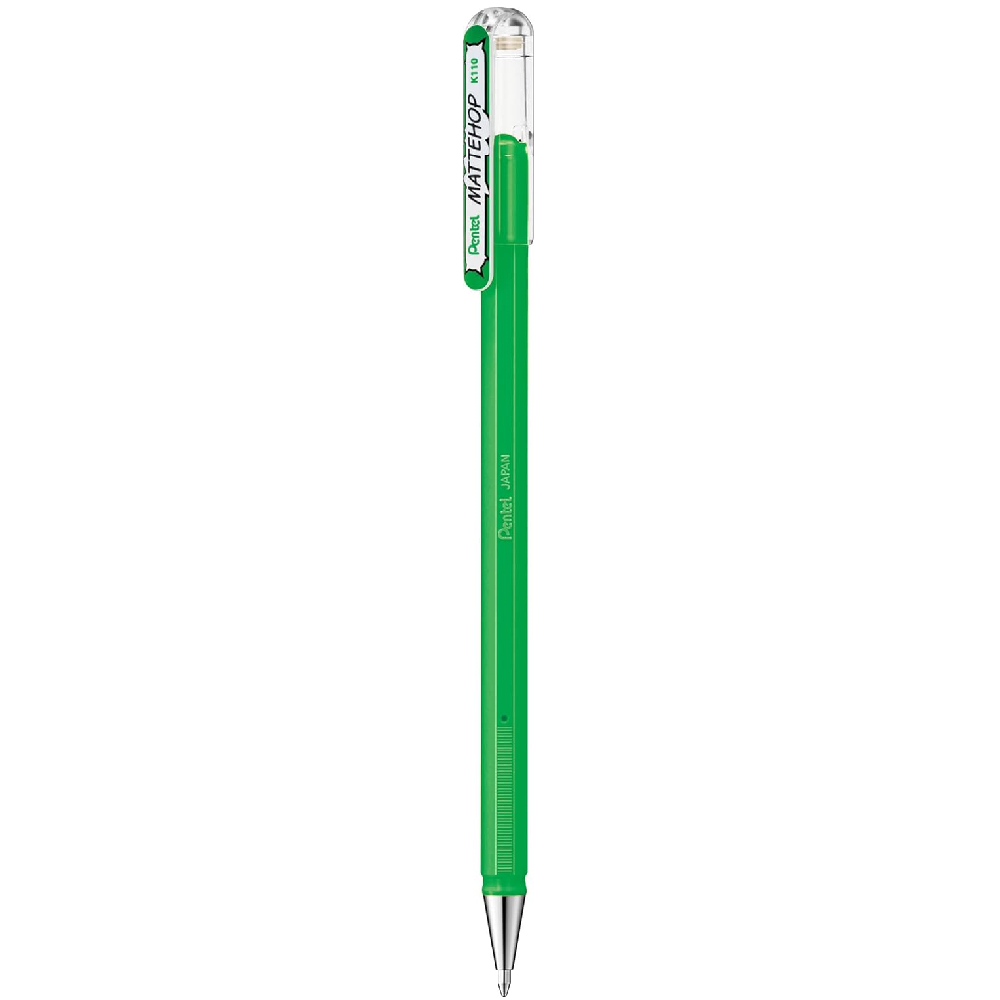 Pentel - Στυλό Mattehop Gel 1.0mm, Green K110-VDX