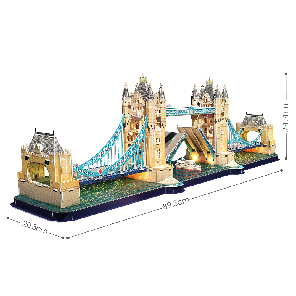 Cubic Fun - 3D Led Puzzle, Tower Bridge 222 Pcs L531h