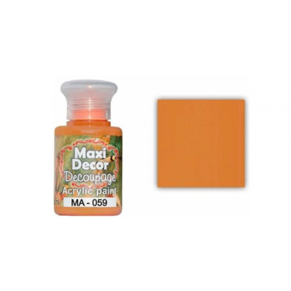 Maxi Decor - Ακρυλικό Χρώμα, Πορτοκαλί (059) 60ml MA-059