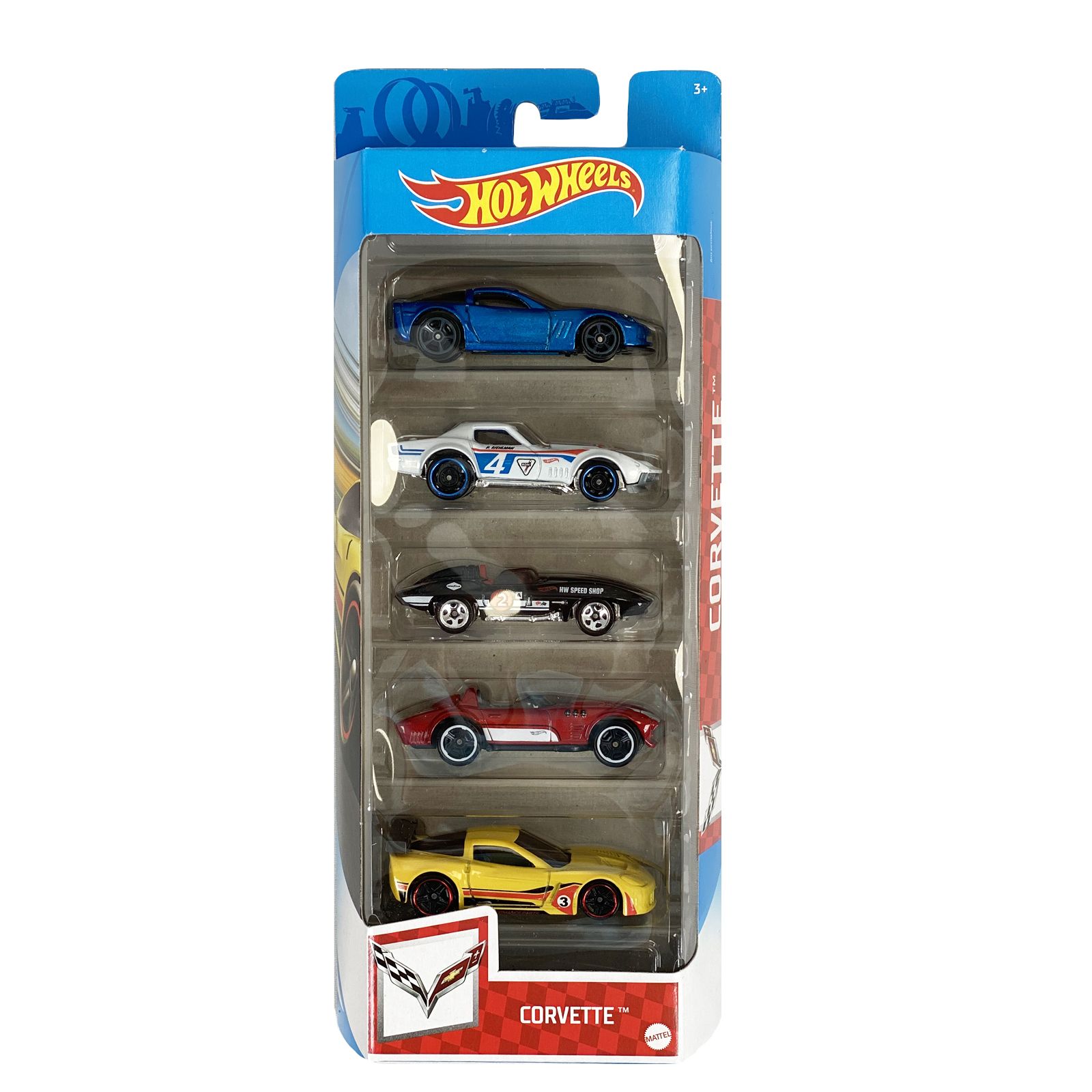 Mattel Hot Wheels – Αυτοκινητάκια 1:64 Σετ Των 5 Corvette GTN35 (01806)