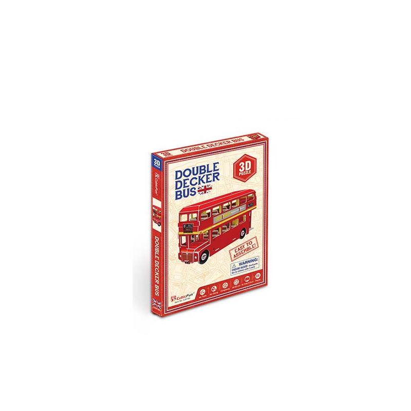 Cubic Fun – 3D Puzzle Double Decker Bus 57 Pcs S3018h