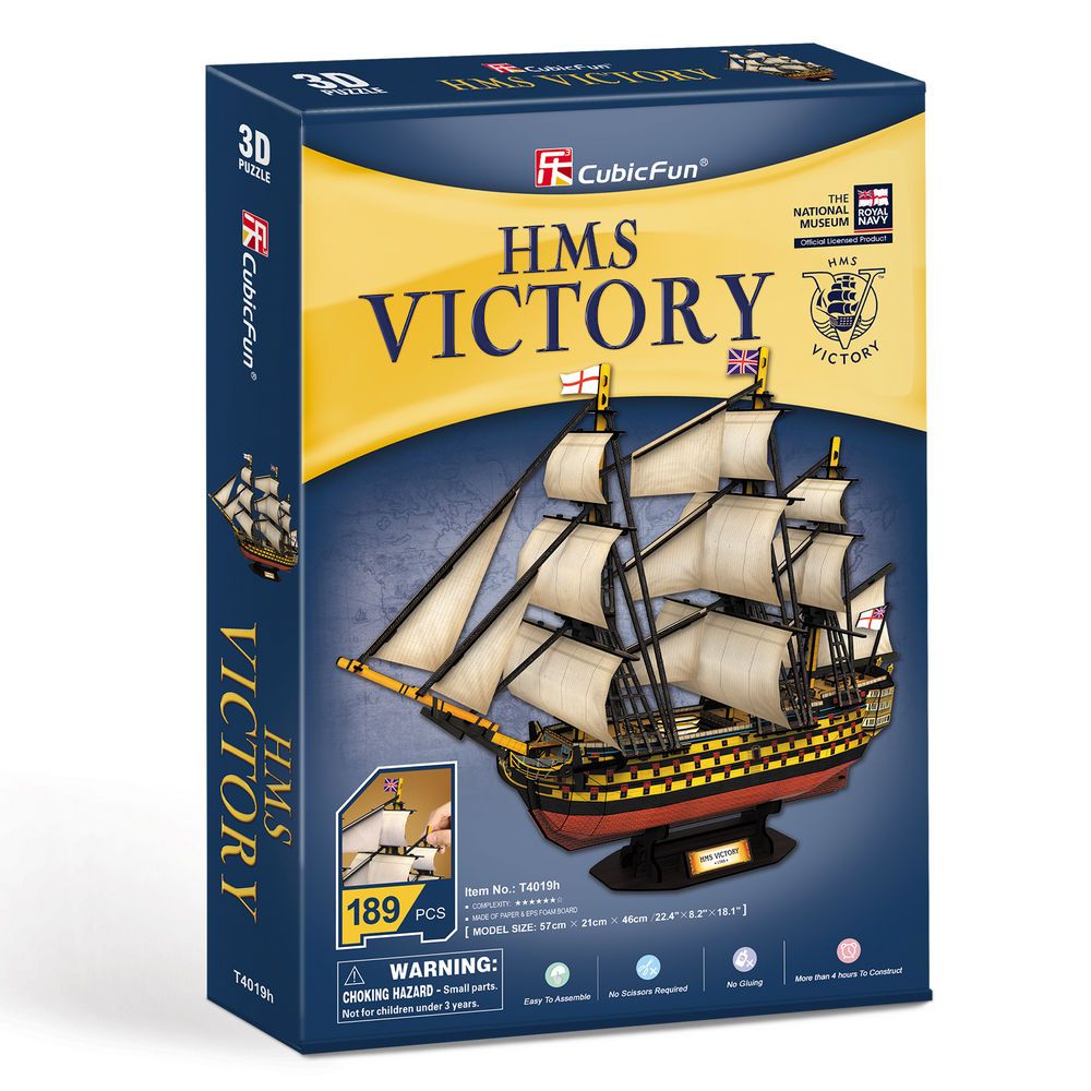 Cubic Fun - 3D Puzzle, HMS Victory 189 Pcs T4019h