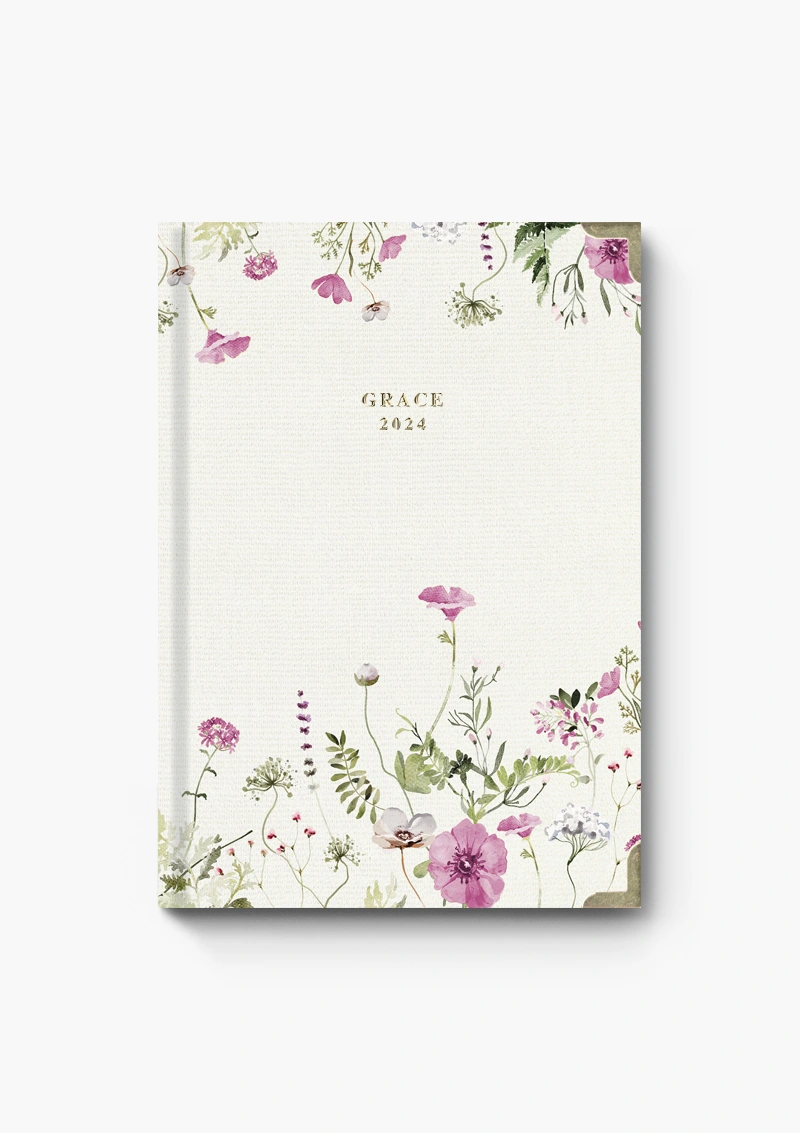 Adbook - Ημερήσιο Ημερολόγιο Grace 2024, Spring Flowers 17x25 HM-3513