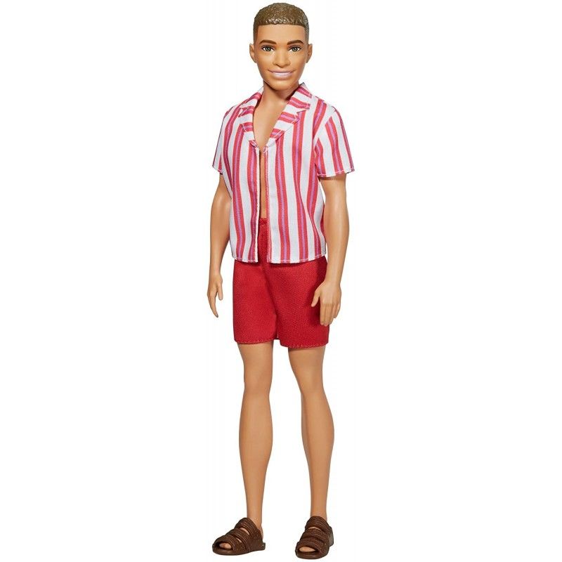 Mattel Barbie - Ken, 60th Anniversary Throwback Beach Look With Swimsuit And Sandals GRB42 (GRB41)