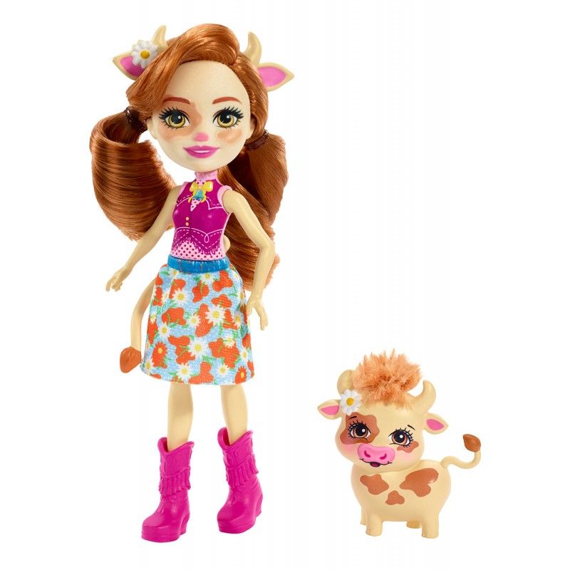 Mattel Enchantimals - Κούκλα Και Ζωάκι Cailey Cow & Curdle FXM77 (FNH22)