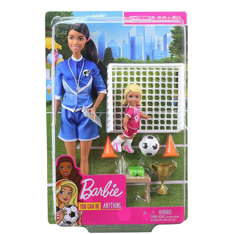 Mattel Barbie - Σετ Προπονήτρια Ποδοσφαίρου Καστανή GJM71 (GLM53)