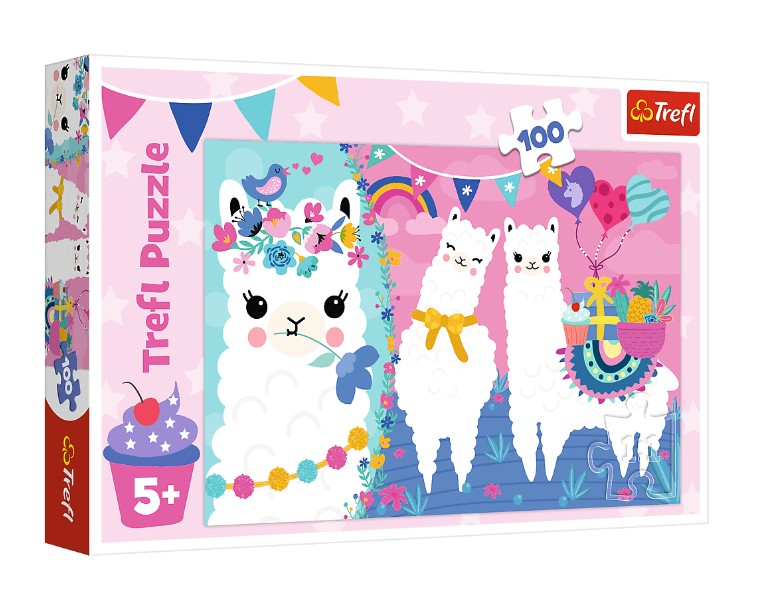 Trefl - Puzzle Παιδικά - 100 Pcs - Happy Llamas 16363