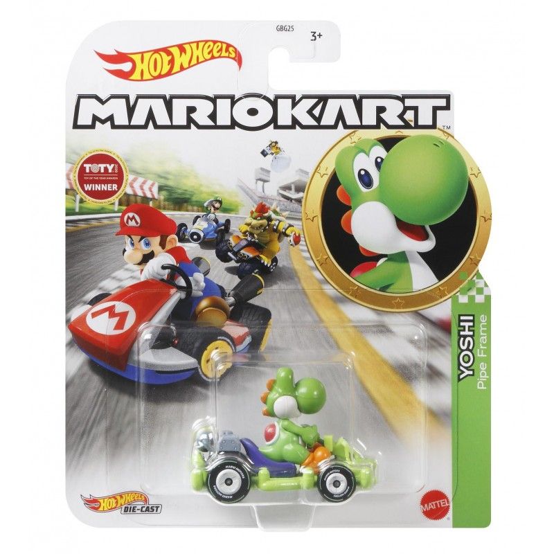 Mattel Hot Wheels - Mario Kart, Yoshi GRN19 (GBG25)