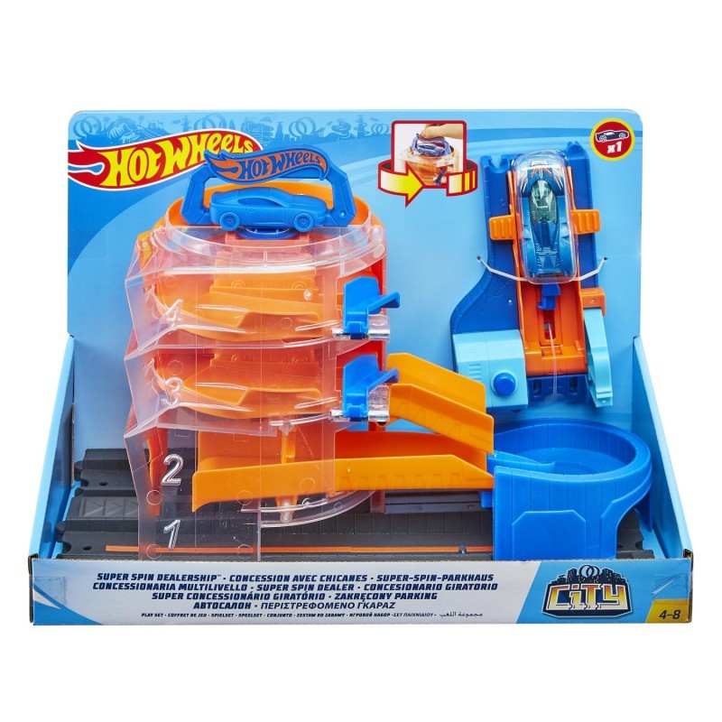 Mattel Hot Wheels - Περιστρεφόμενο Γκαράζ Σετ Παιχνιδιού GBF95