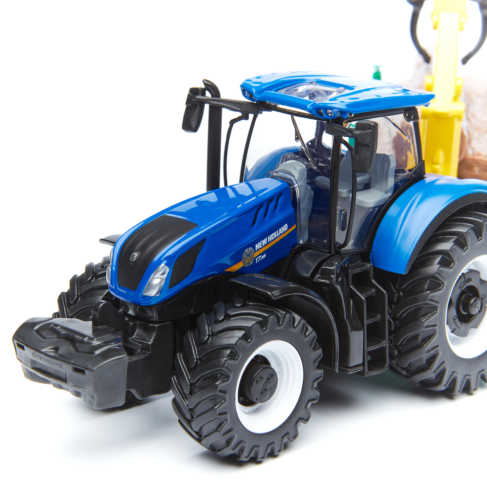 Bburago - New Holland Agriculture, Farm Tracktor With Tree Forwarder 18-31655 (18-31650)