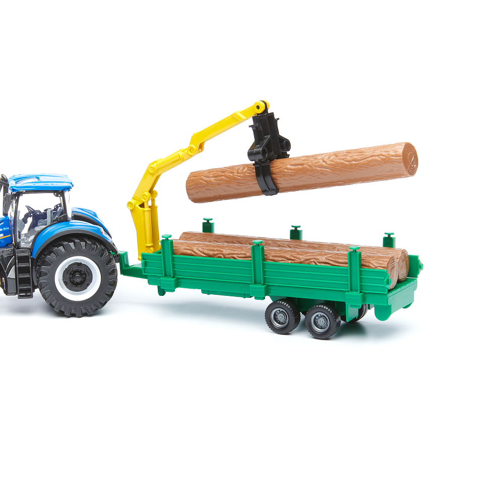 Bburago - New Holland Agriculture, Farm Tracktor With Tree Forwarder 18-31655 (18-31650)