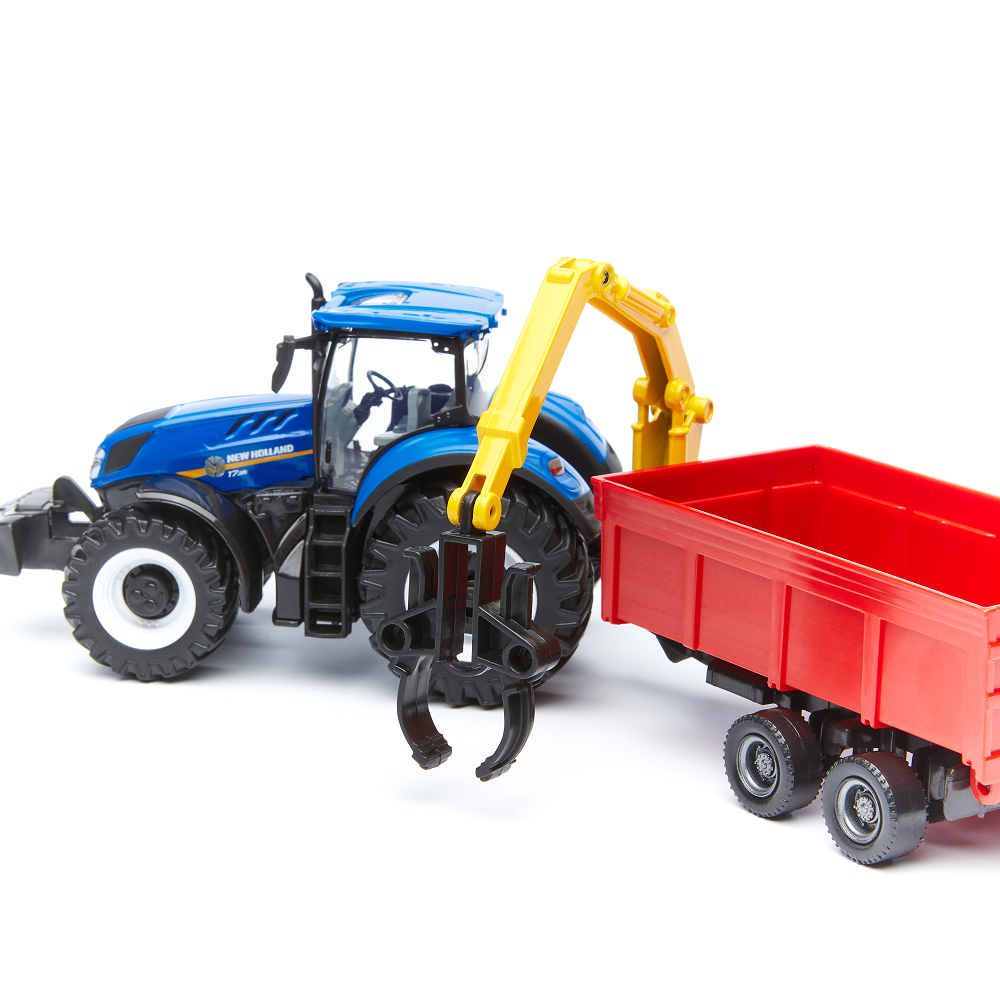 Bburago - New Holland Agriculture, Farm Tracktor With Combination Trailer 18-31657 (18-31650)