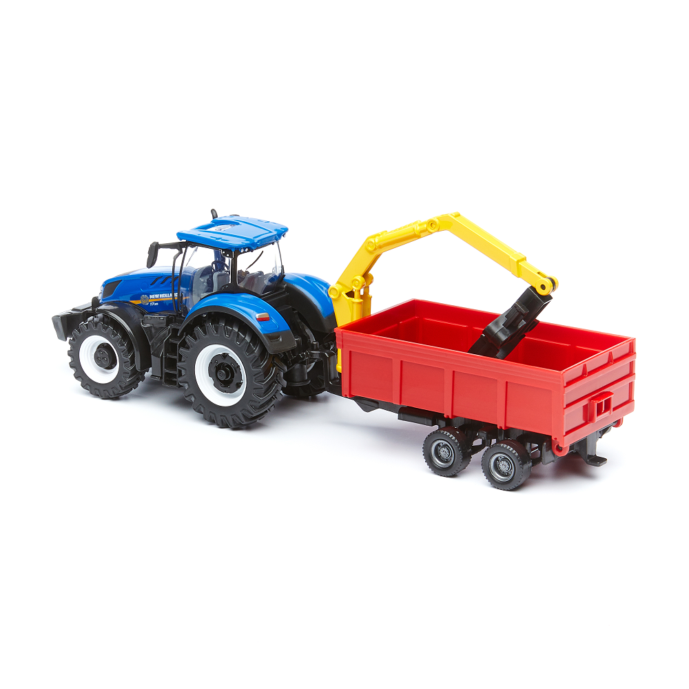 Bburago - New Holland Agriculture, Farm Tracktor With Combination Trailer 18-31657 (18-31650)