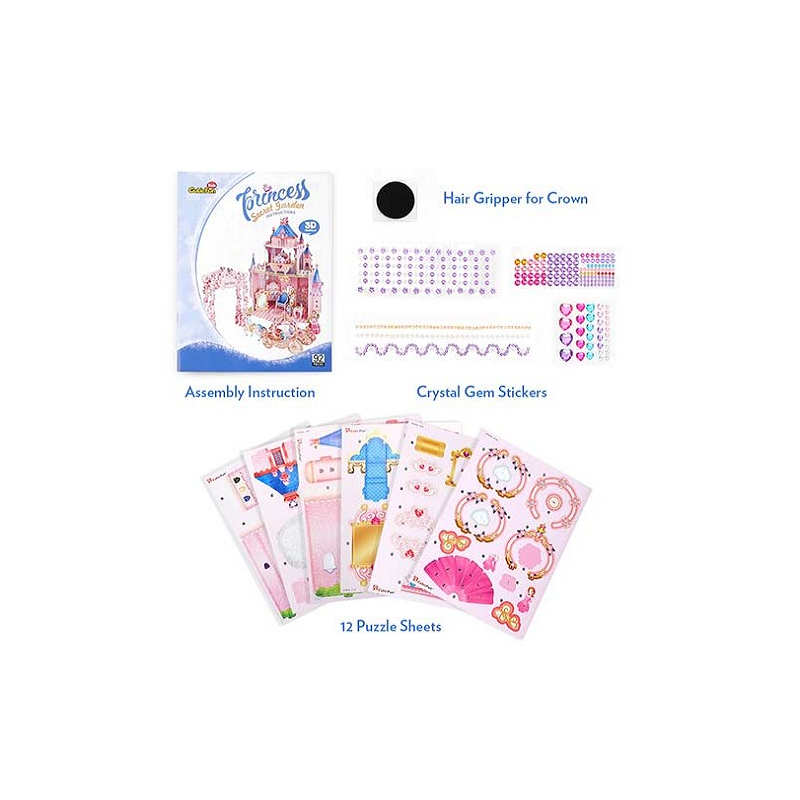 Cubic Fun - 3D Puzzle Princess Secret Garden 92 Pcs E1623h