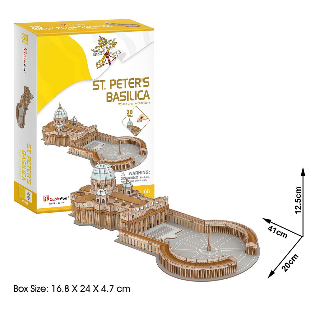 Cubic Fun - 3D Puzzle World΄s Great Architecture, St. Peter's Basilica 68 Pcs C244h