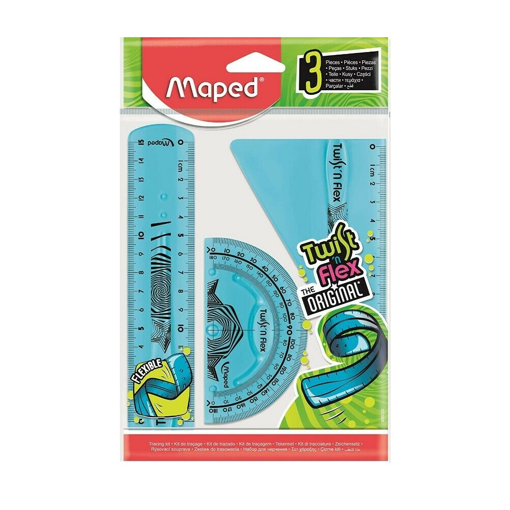 Maped - Σετ Γεωμετρικών Οργάνων Twist'n Flex Μπλε 15εκ. 895024