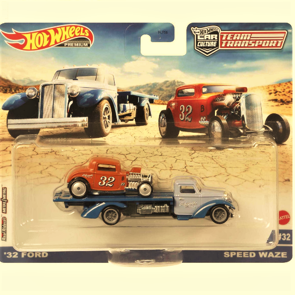 Mattel Hot Wheels - Νταλίκα Speed Waze Με Αυτοκινητάκι '32 Ford 32 GRK53 (FLF56)