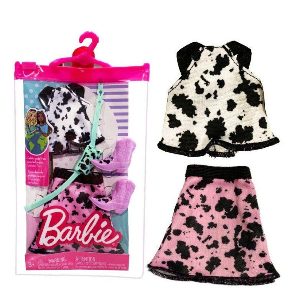 Mattel Barbie - Βραδινά Σύνολα, Fashion Pack White Color Shirt With Pink Color Skirt  HJT18 (GWC27)