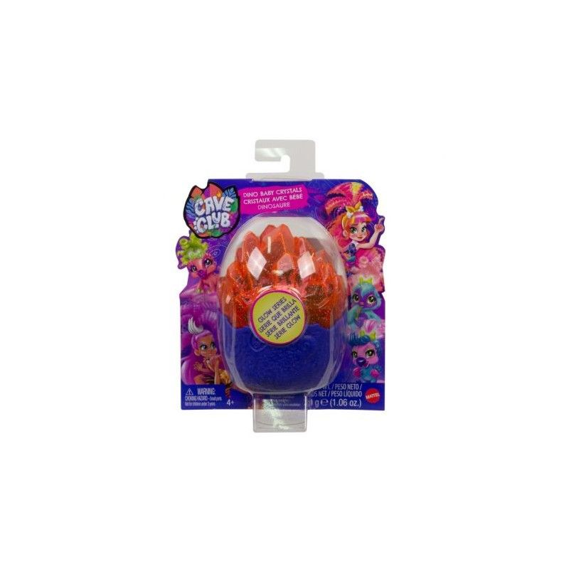 Mattel Cave Club - Dino Baby Crystals Glow Series, Surprise Pet With Accessories GVR69C (GVR69)
