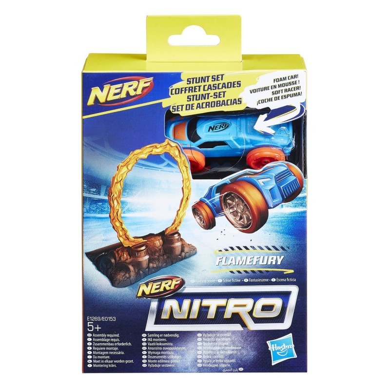 Hasbro Nerf - Nitro Stunt Set  Αυτοκινητάκι Με Ράμπα Εκτόξευσης Flamefury E1269 (E0153)
