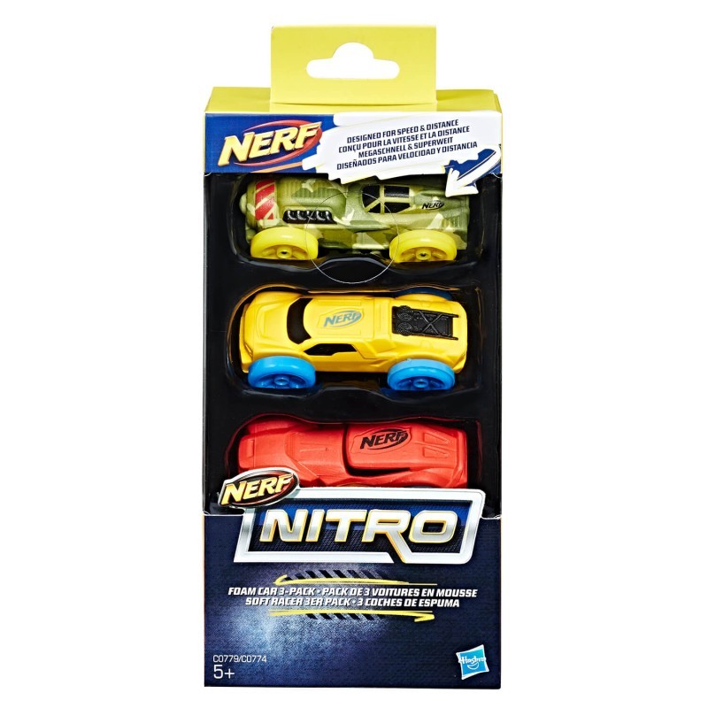 Hasbro - Nerf Nitro Foam Car Pack Of 3 C0779 (C0774)