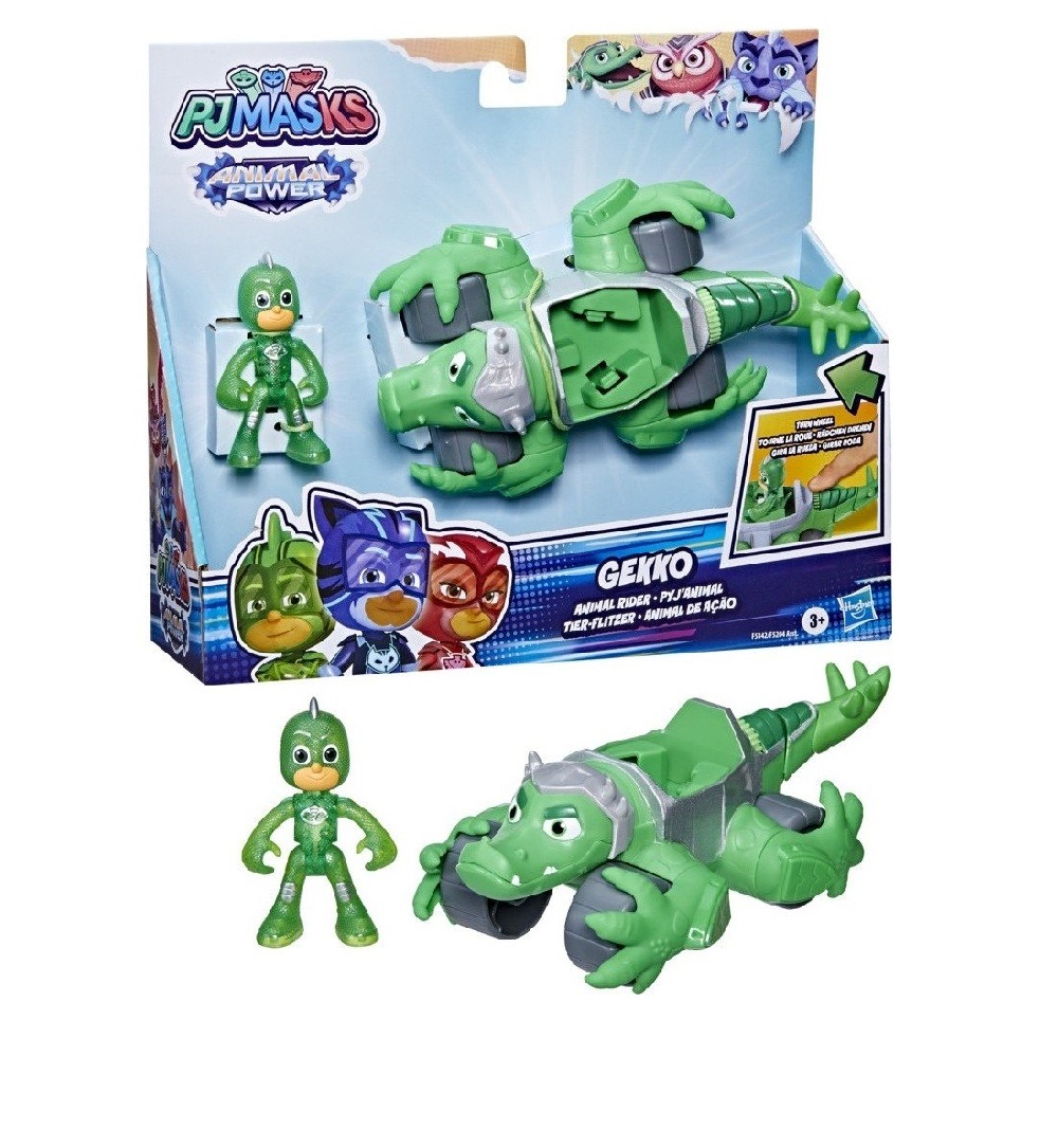 Hasbro Pj Masks - Φιγούρα & Όχημα, Animal Rider, Gekko F5342 (F5204)