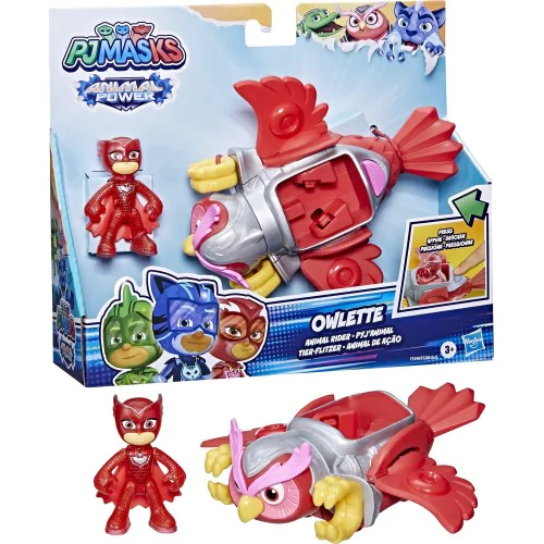 Hasbro Pj Masks - Φιγούρα & Όχημα, Animal Rider, Owlette F5340 (F5204)