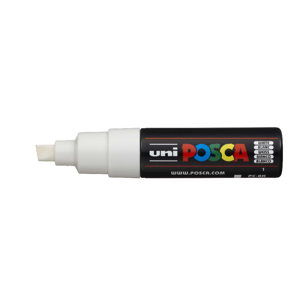 Uniball - Μαρκαδοράκι Posca PC-8K 8.0 mm White 1 91659