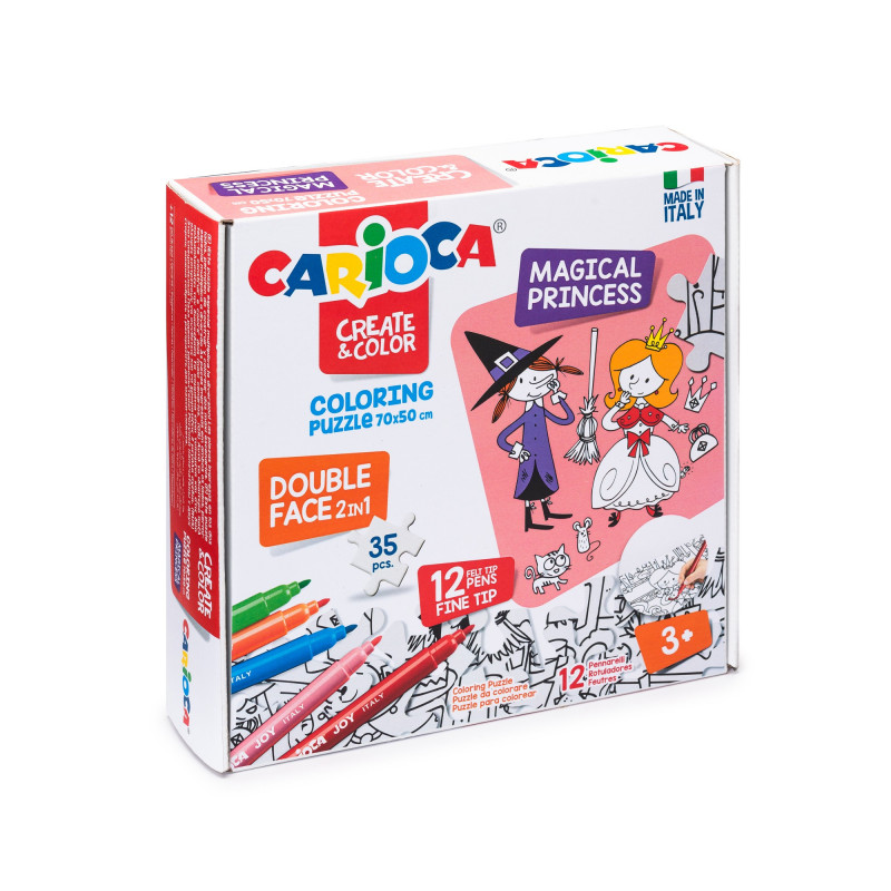 Carioca - Create & Colour Puzzle Διπλής Όψης 35 τμχ Magical Princess 42941