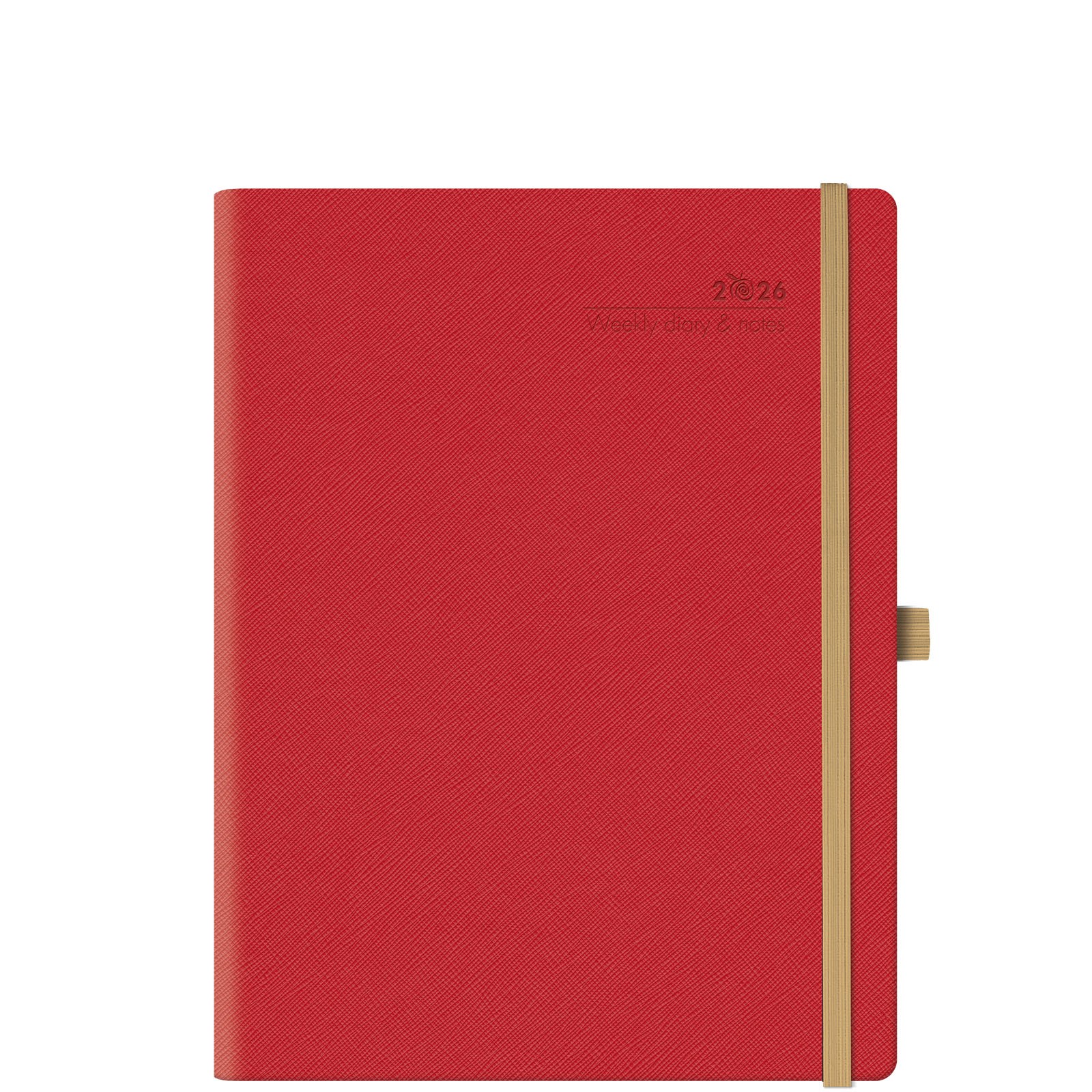 Θεοφύλακτος - Εβδομαδιαίο Ημερολόγιο Appeel Eco Saffiano 2026, Red 19x25 Q75YT.172