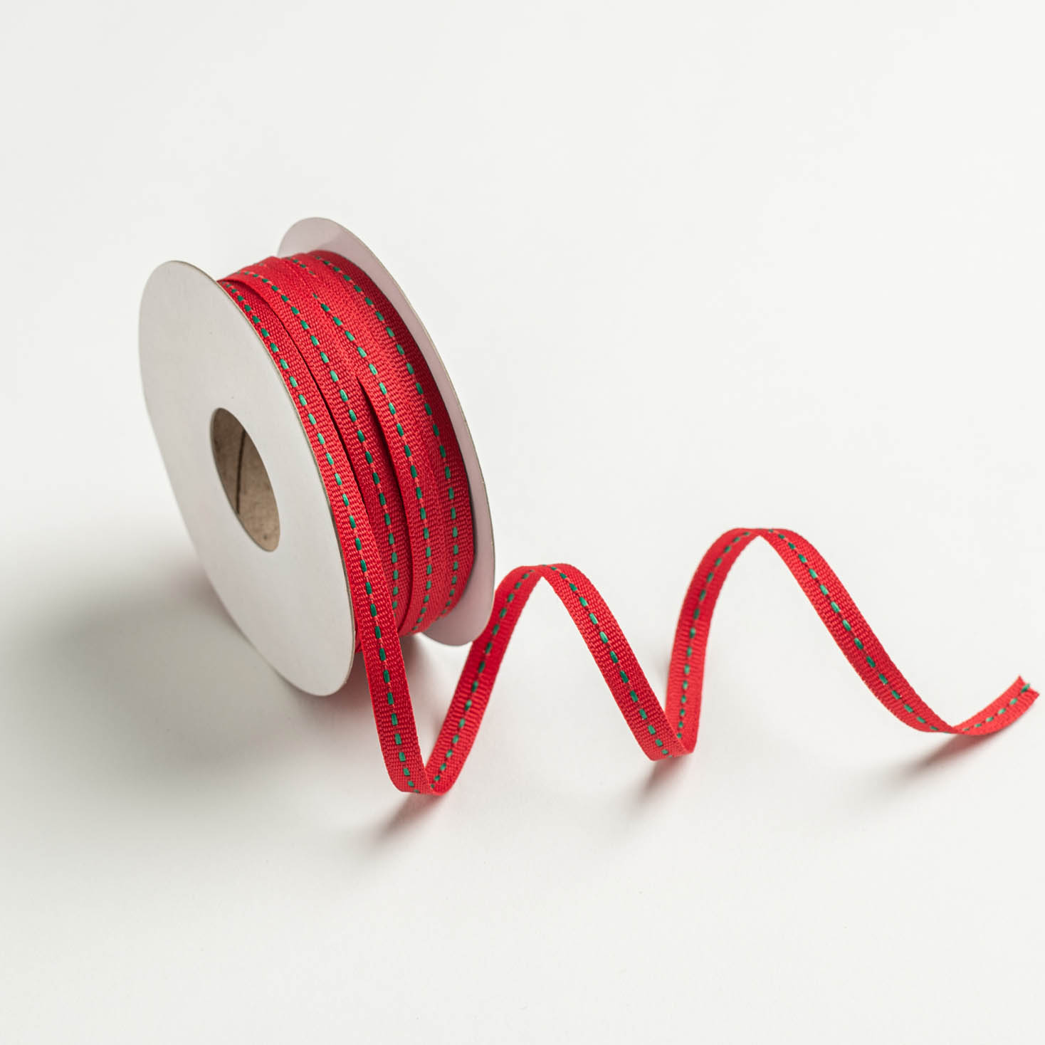 Kyriacou - Κορδέλα Gros Με Πράσινο Γαζί Στο Κέντρο, 6mmX20M Red/Green Dark RB16570X-XX6X20-7065XX
