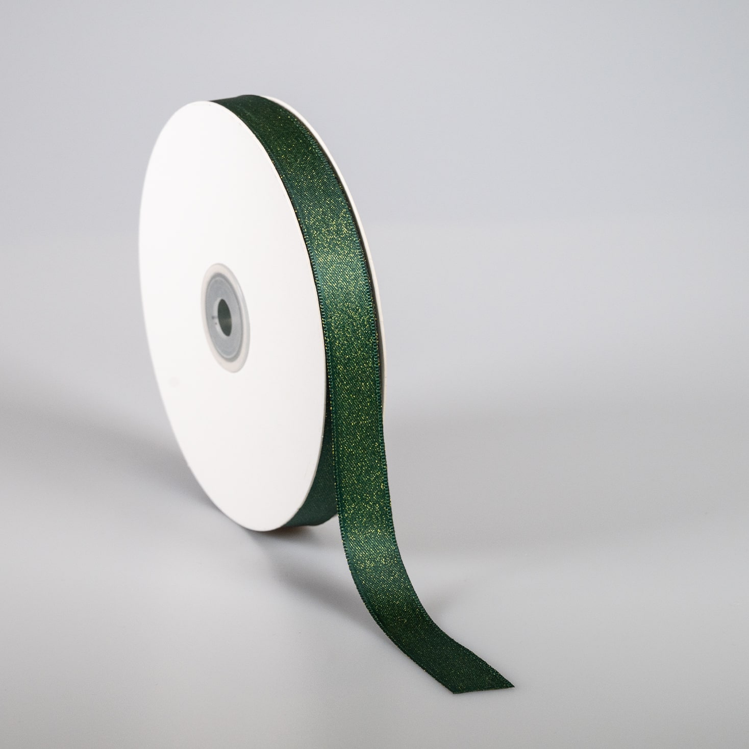 Kyriacou - Κορδέλα Σατέν Διπλής Όψης, Μεταλλικό Νήμα Με Ουγιά, 15mmX50M, Green Dark SAPMXXXX-X15X50-65XXXX