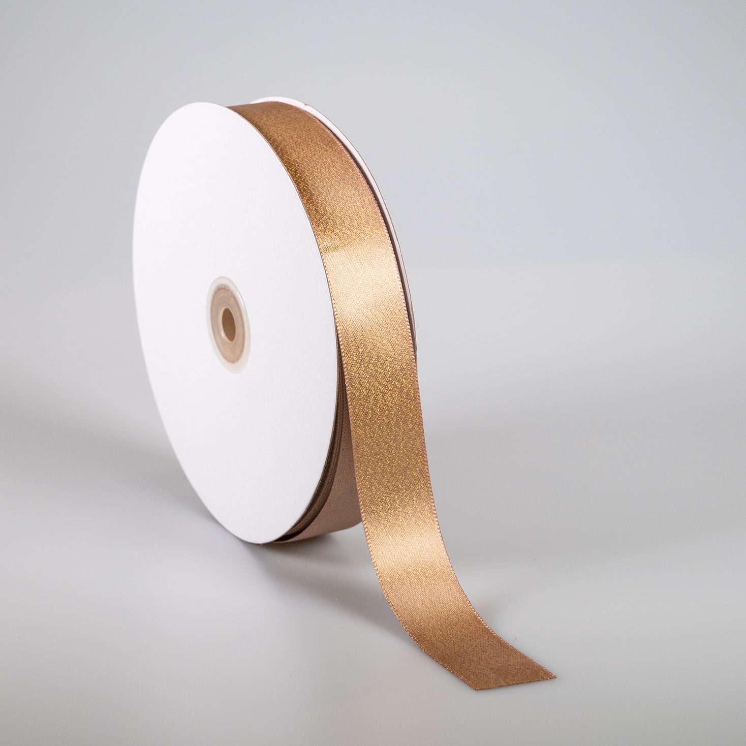 Kyriacou - Κορδέλα Σατέν Διπλής Όψης, Μεταλλικό Νήμα Με Ουγιά, 25mmX50M, Beige SAPMXXXX-X25X50-03XXXX