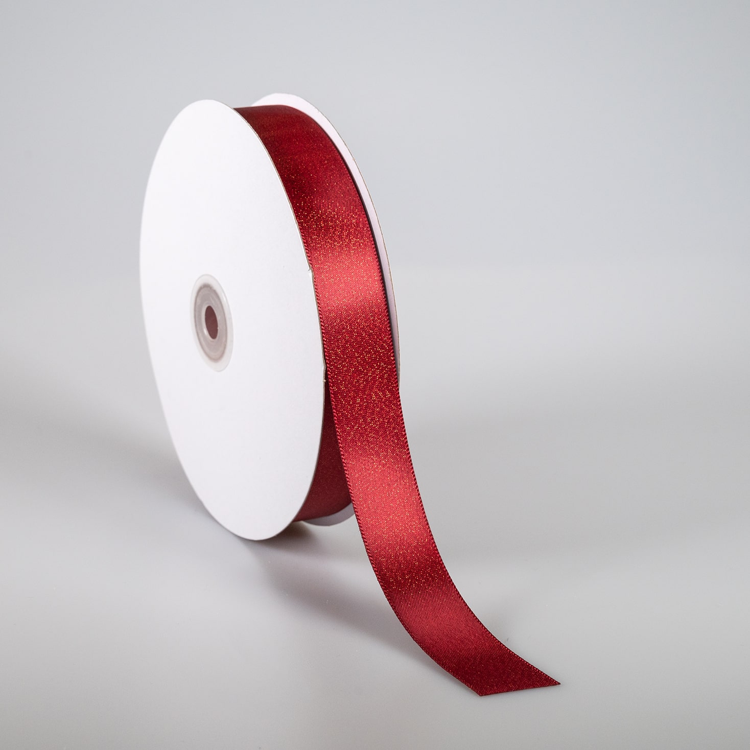 Kyriacou - Κορδέλα Σατέν Διπλής Όψης, Μεταλλικό Νήμα Με Ουγιά, 25mmX50M, Burgundy SAPMXXXX-X25X50-71XXXX