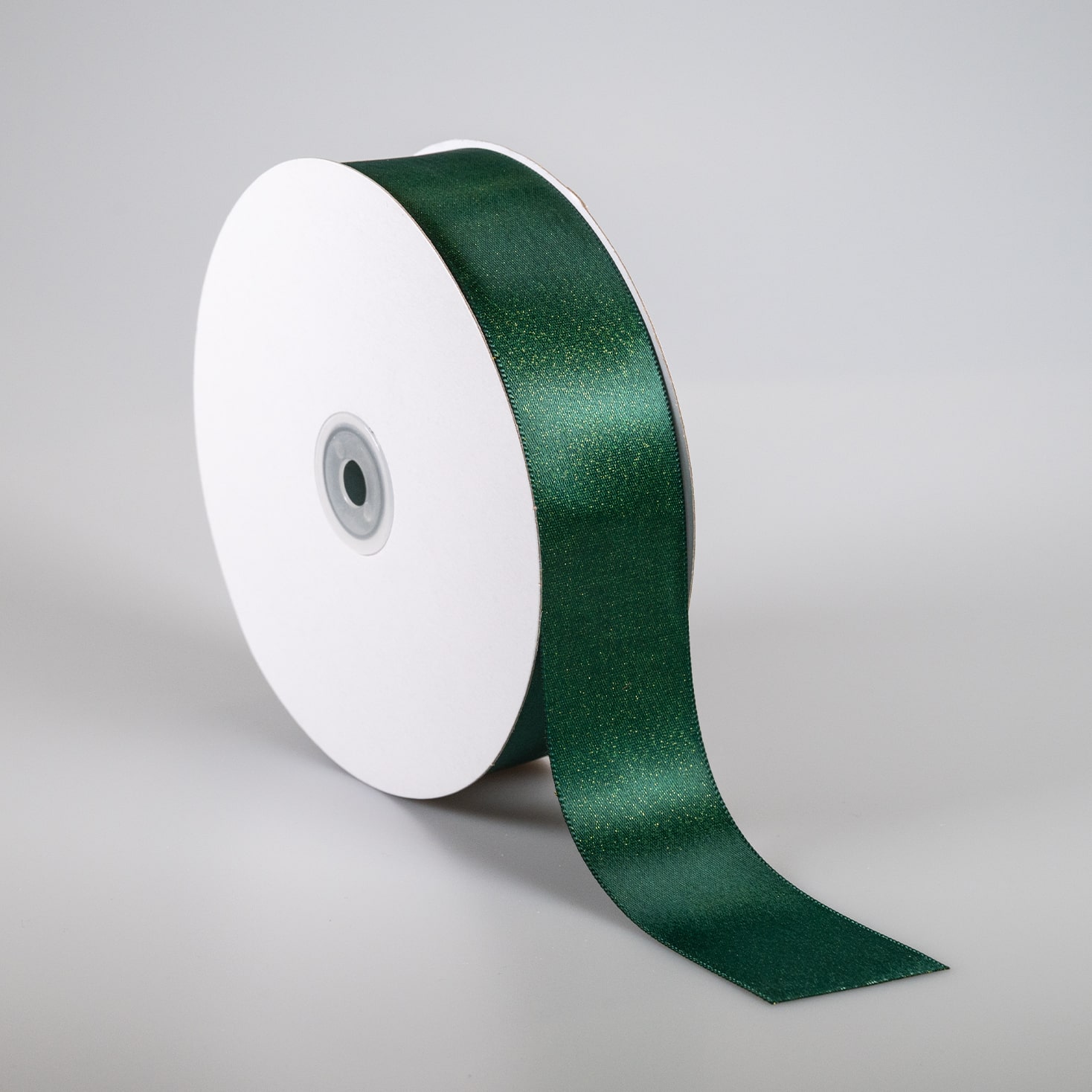 Kyriacou - Κορδέλα Σατέν Διπλής Όψης, Μεταλλικό Νήμα Με Ουγιά, 38mmX50M, Green Dark SAPMXXXX-X38X50-65XXXX