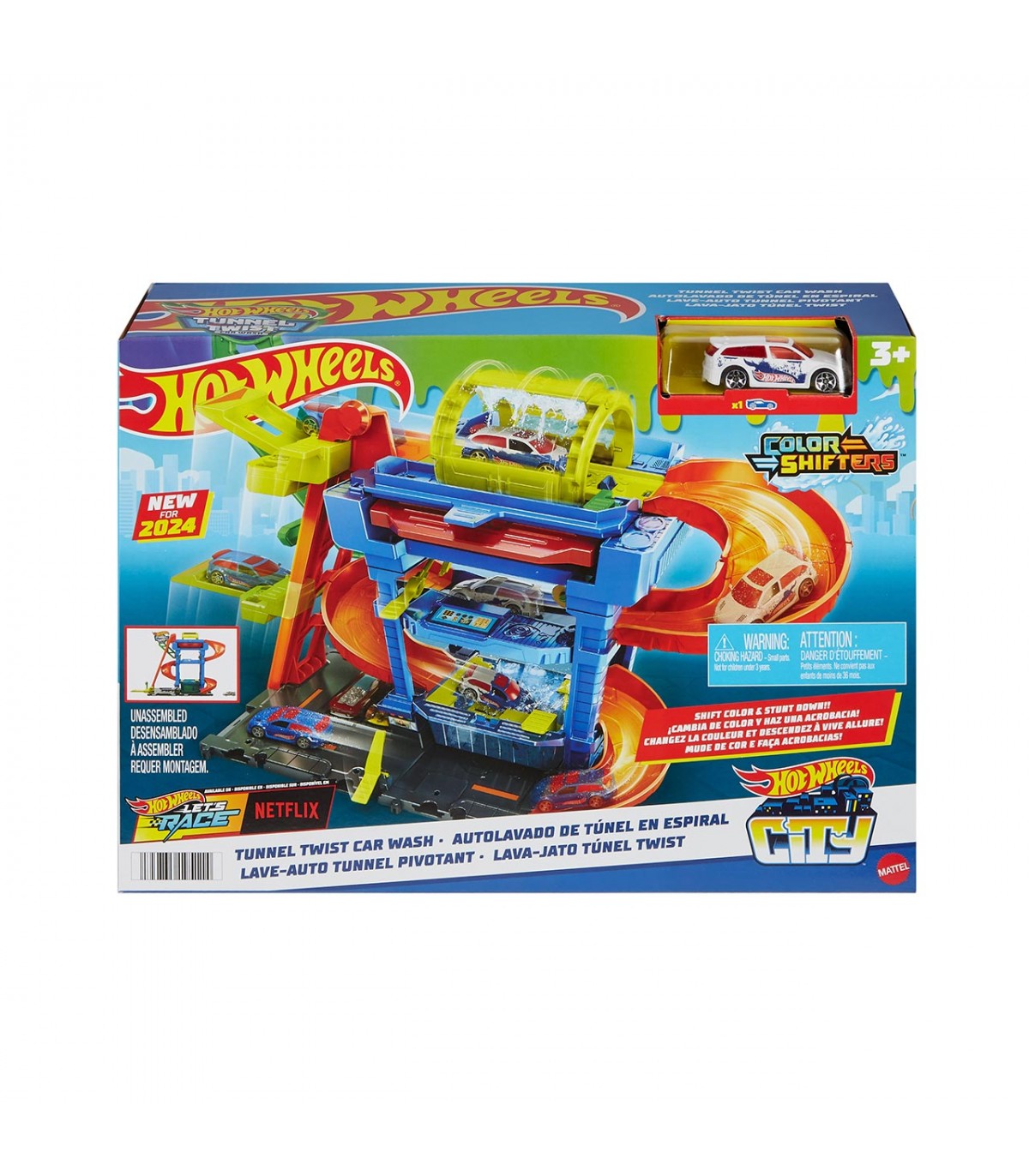 Mattel Hot Wheels - City Ecl Tunnel Twist Car Wash HTN80 Mattel Hot Wheels - City Ecl Tunnel Twist Car Wash HTN80