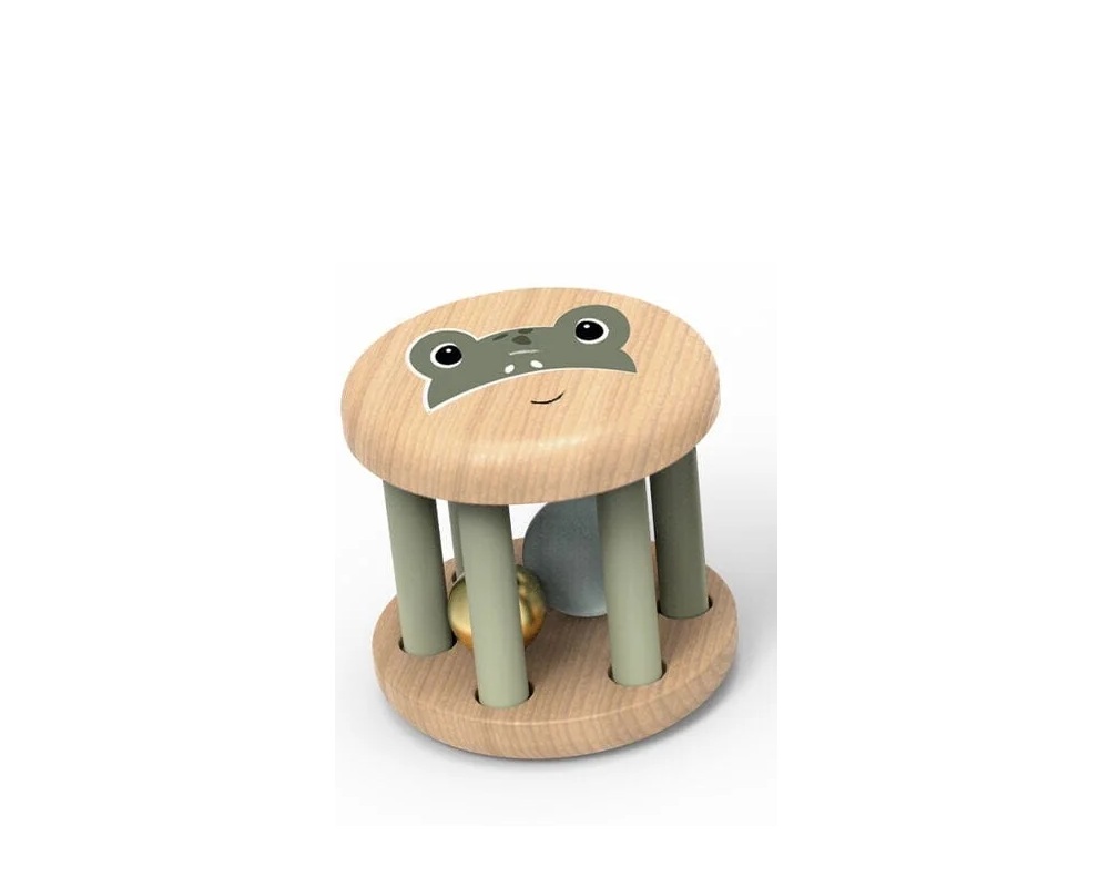 Speedy Monkey - Ξύλινη Κουδουνίστρα, Frog  7.5cm SP1043