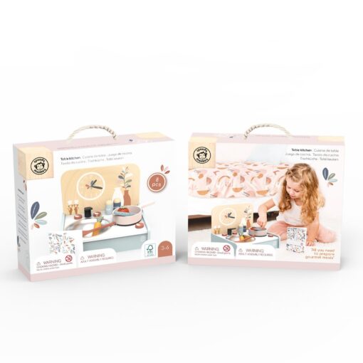 Speedy Monkey - Ξύλινη Κουζίνα Επιτραπέζια Με 8 Αξεσουάρ 30,5×25,5×24,5 cm SP3003