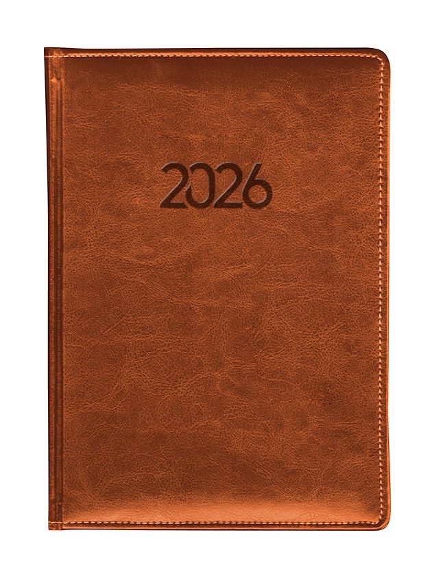 Υδρόγειος - Ημερήσιο Ημερολόγιο Thermal P.U. 2026, Brown 17x24 0442