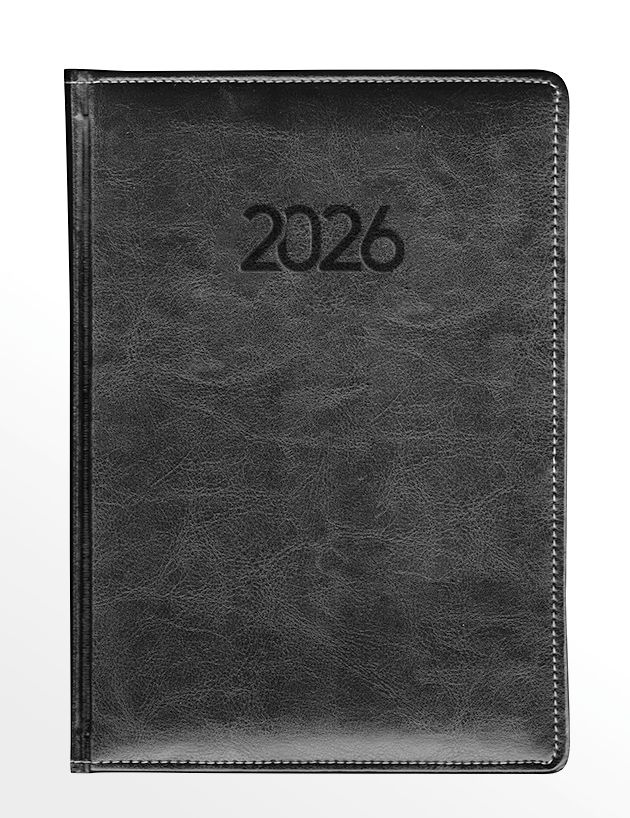 Υδρόγειος - Ημερήσιο Ημερολόγιο Thermal P.U. 2026, Black 17x24 0442