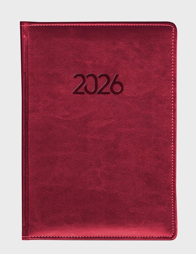 Υδρόγειος - Ημερήσιο Ημερολόγιο Thermal P.U. 2026, Bordeaux 17x24 0442