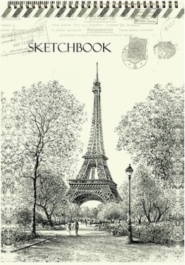 Maxleaf - Μπλοκ Σπιράλ Sketch Book 21x29.7 120 Σελίδες, Πύργος Του Άιφελ 15557
