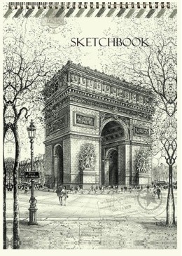 Maxleaf - Μπλοκ Σπιράλ Sketch Book 21x29.7 120 Σελίδες, Αψίδα Του Θριάμβου 15557