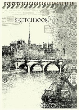 Maxleaf - Μπλοκ Σπιράλ Sketch Book 19x26.5 120 Σελίδες, Γέφυρα Πον Νεφ 11496