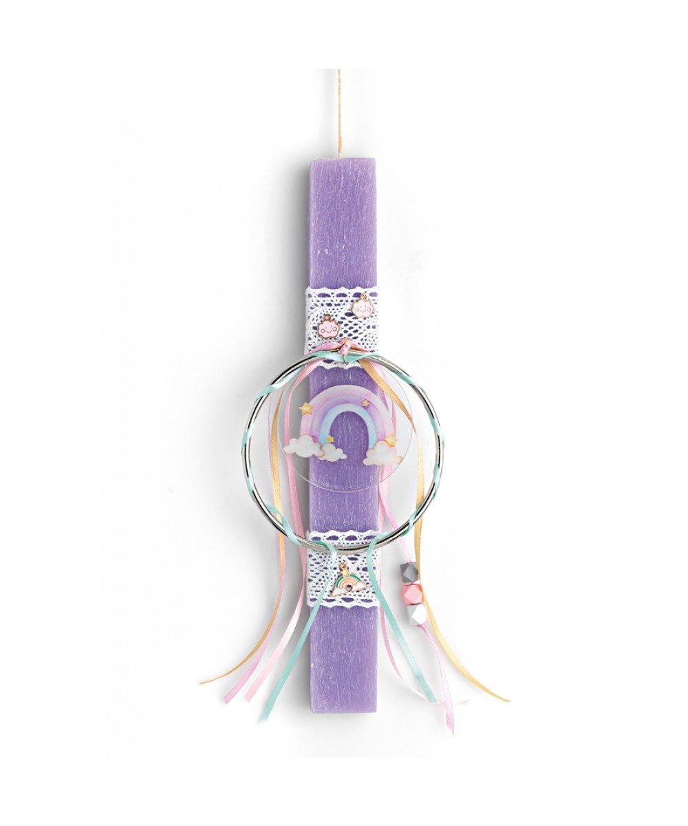 Adorex - Λαμπάδα Λιλά, Ουράνιο Τόξο EL805