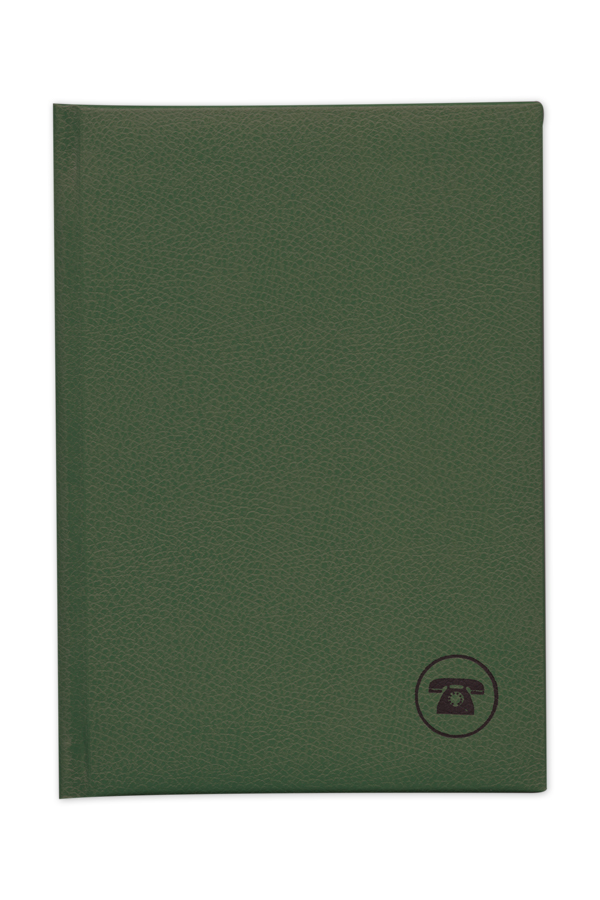 Adbook - Τηλεφωνικό Ευρετήριο Laminated, 14x21 cm Green 128 Φύλλα E-9011